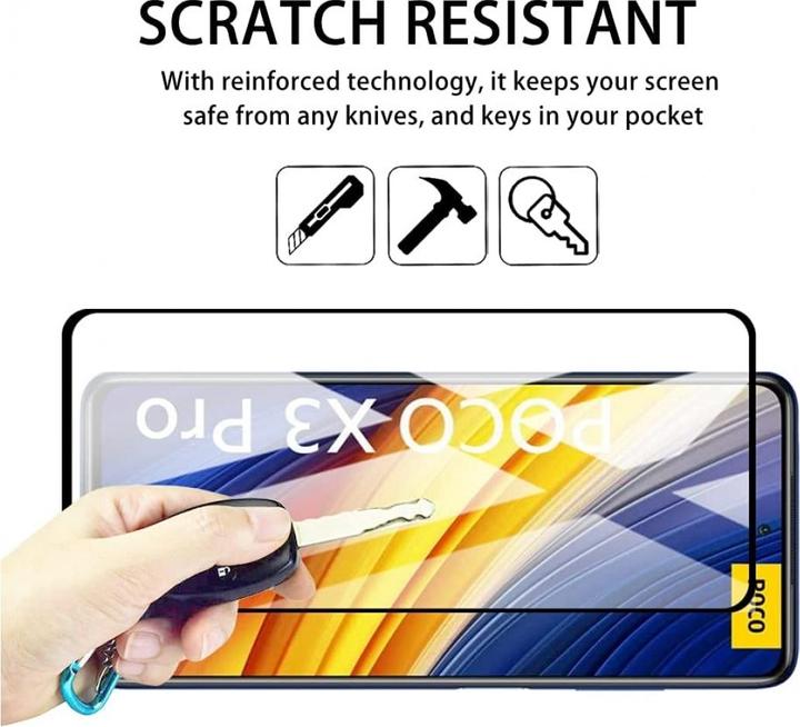 Actual product image Screenguard Xiaomi Poco X3 Pro Full Screen Protective Glass Film 2.5D 9H (1 pcs., Xiaomi Poco X3 Pro)