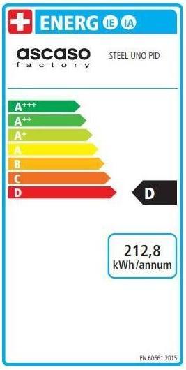 Energie-Label Ascaso Steel Uno Pid