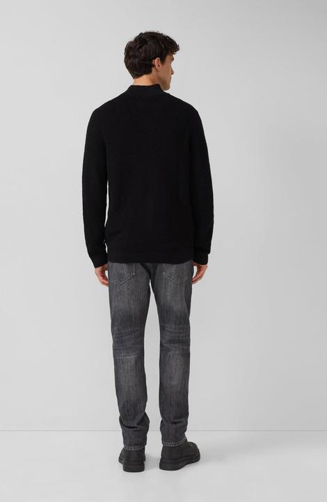 Produktbild s.Oliver Strickpullover Baumwoll-Pullover mit Struktur und Troyer-Kragen (M)