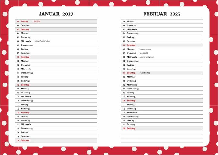 Image du produit Hello Kitty Schülerkalender A5 2026 - 17 Monate ab August 2025 (A5, 1 semaine / 2 pages)