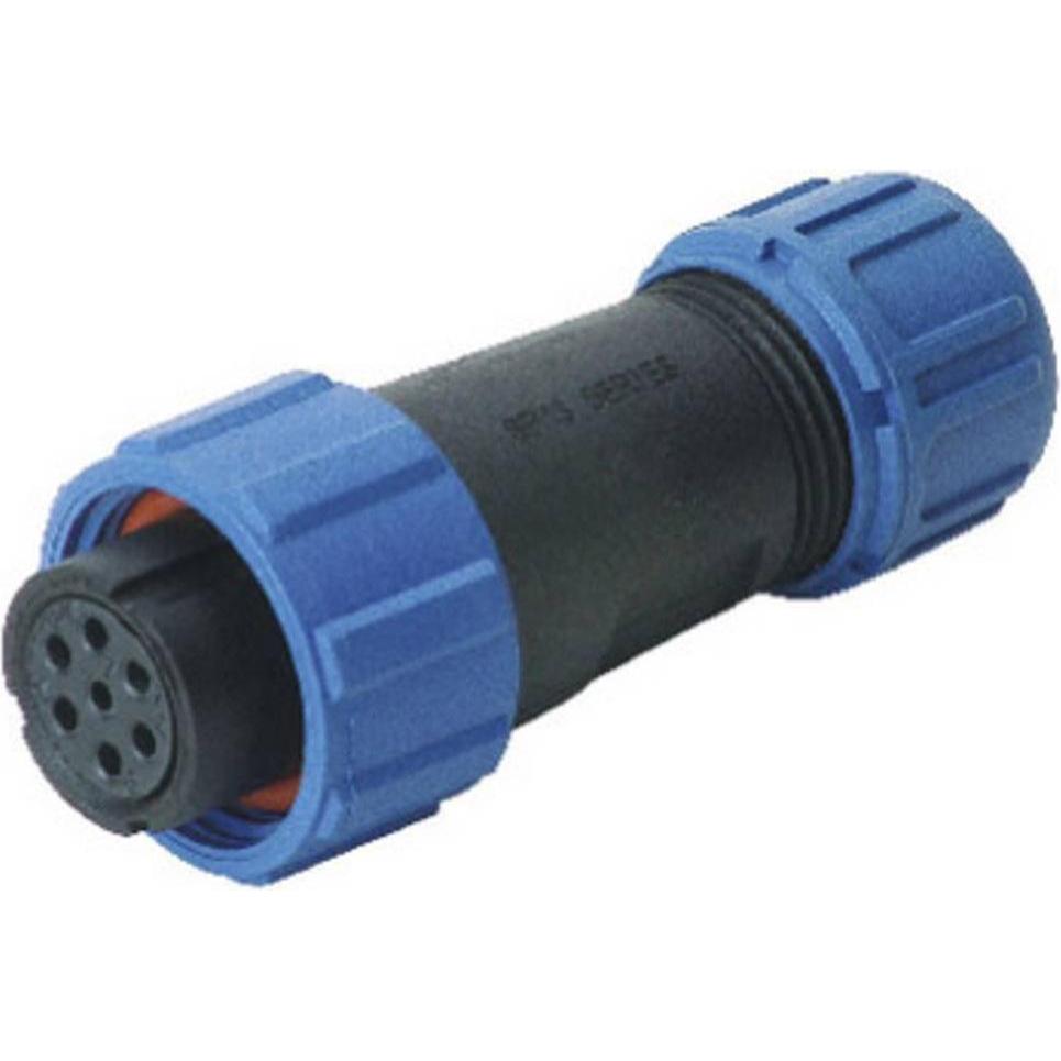 Deltron Connectors DELKSP1310/S7I Rundsteckverbinder Buchse, gerade Gesamtpolzah, Elektronikkabel + Stecker, Schwarz