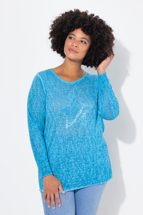 Produktbild Angel of Style T-Shirt, Basic Fit, Pailletten-Stern, Langarm (46)