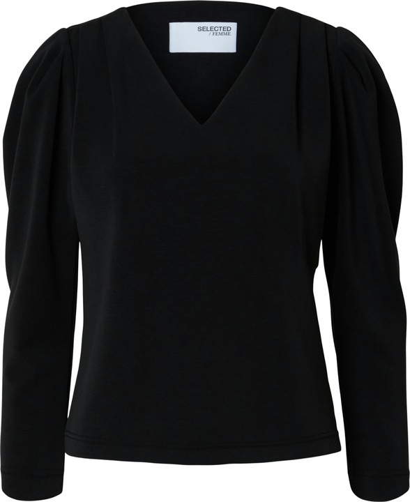Selected Femme Drapiertes Top mit V-Ausschnitt