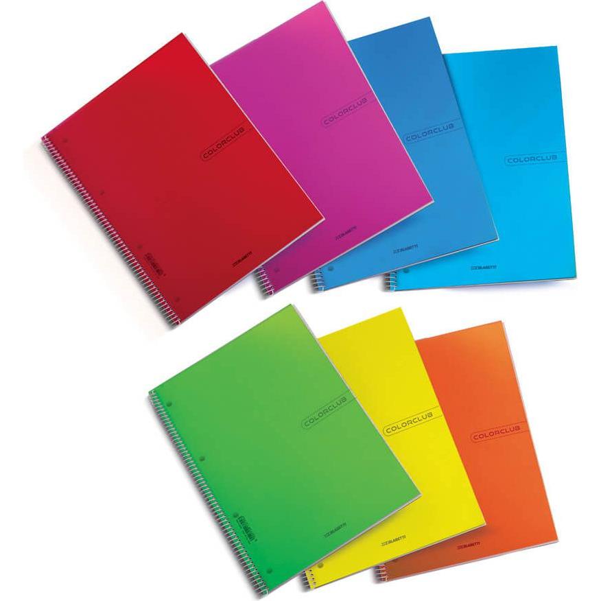 Blasetti 6er-Pack Spiralisierte Color Club Notizbücher (A5+, Liniert) (6521)