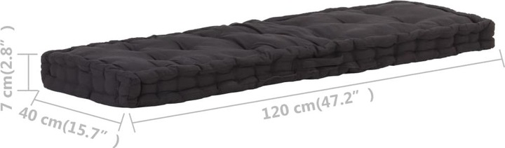Actual product image VidaXL Coussin de palette (120 x 40 x 7 cm)