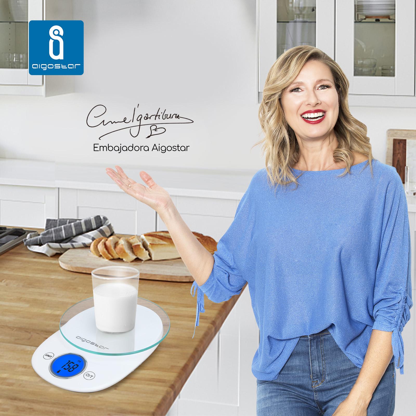 Thumbnail - Aigostar Electronic Kitchen Scale White VDE/Otis, Küchenwaage, Weiss