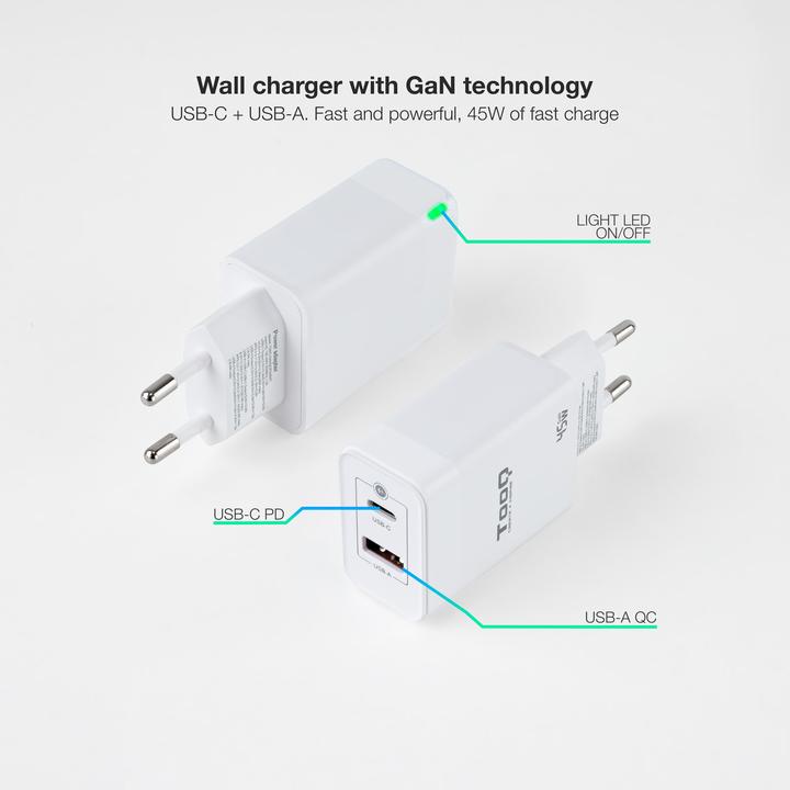 Immagine prodotto Tooq Technology TQWC-GANQCPD45WT (45 W)
