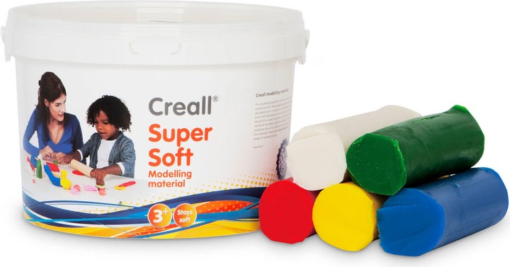 Productafbeelding Creall Supersoft Klei 5 kleuren, 1750gr.