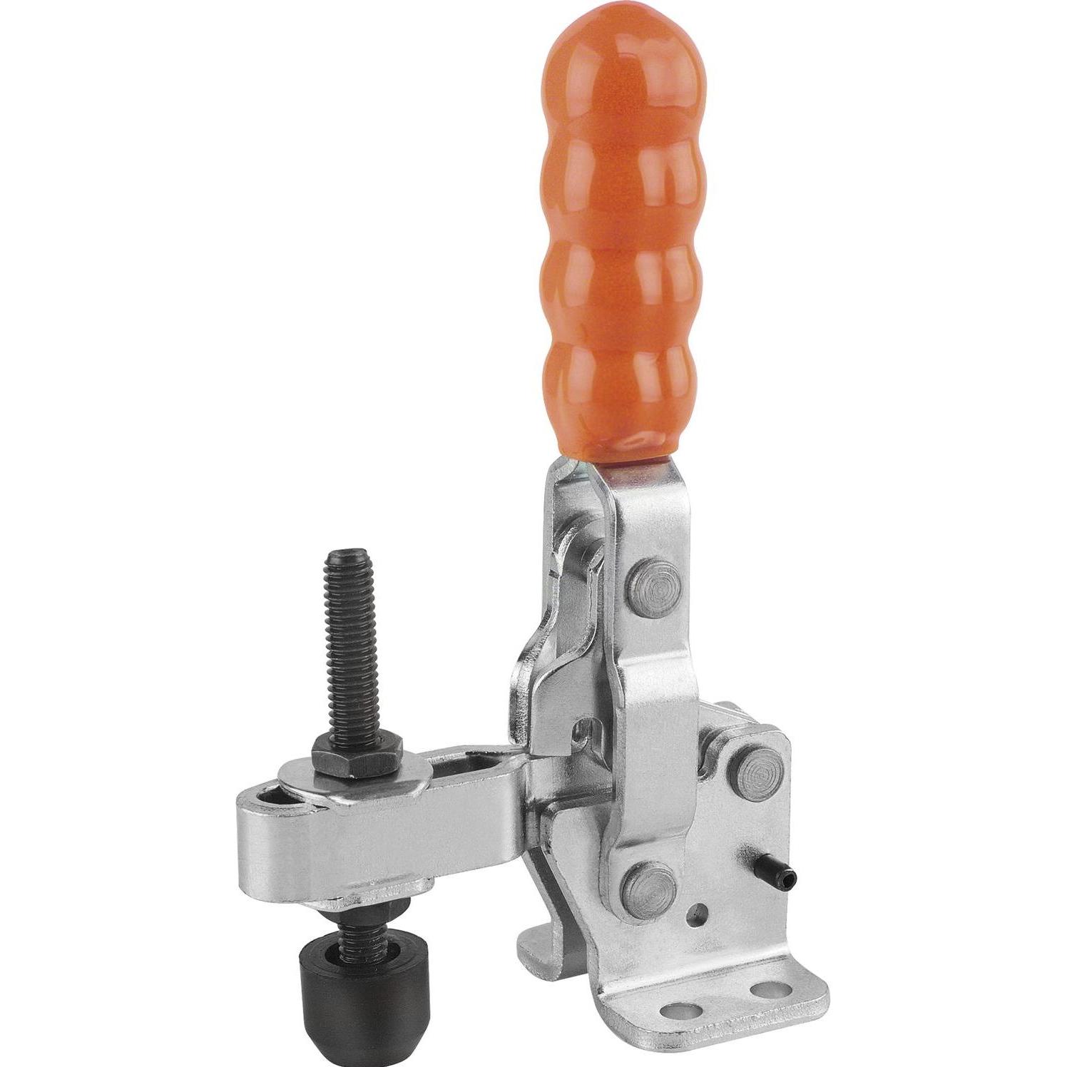 Kipp, Schraubstock + Zwinge, Senkrechtspanner Type K0058 Stahl vertikal mit waagrechtem Fuss F4=3000N