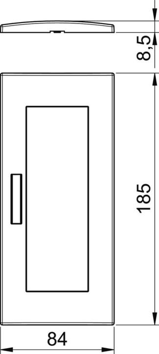 Immagine prodotto OBO Bettermann AR45-BF3 RW modulo telaio di copertura 45 ** 3angoli 84x185mm PC rws RAL9010 611938