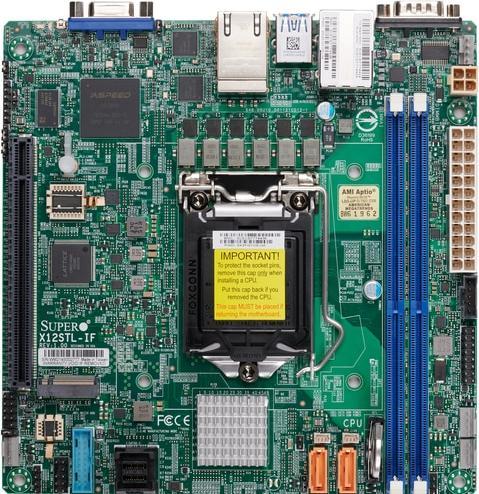Produktbild Supermicro MBD-X12STL-IF (LGA 1200, Intel C622, Mini-ITX)