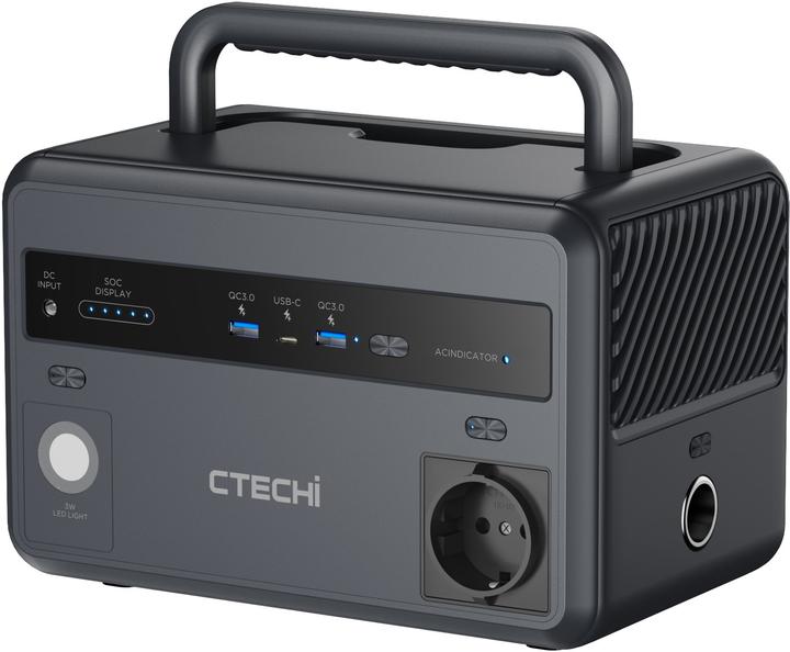 Actual product image PhoneLook Power Station CTECHi GT300 (299 Wh) LiFePO4 battery, 3 USB ports (24W & 45W), LCD screen and L (299 Wh)