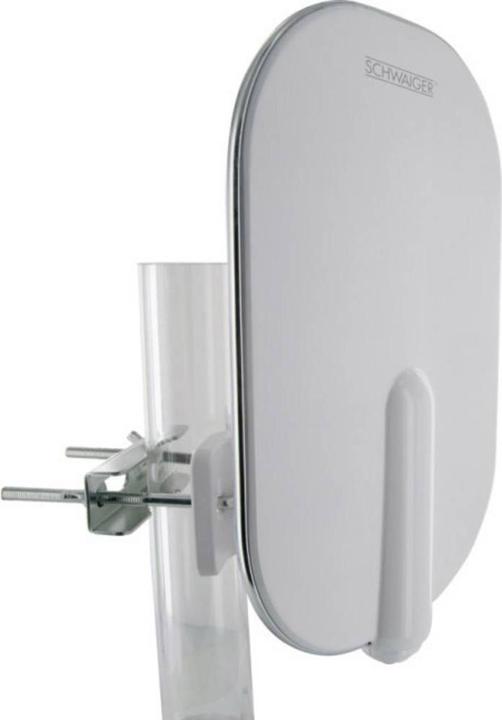 Immagine prodotto Schwaiger DTA4000 011 - All'aperto - Bianco - 8,5 m - 36 dB - Doppia polarizzazione - DVB-T,DVB-T2 (Antenna piatta, DVB-T / -T2)