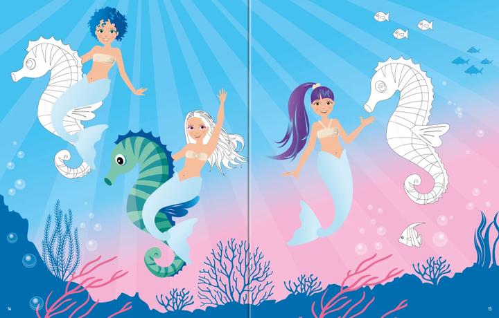Actual product image Ravensburger My coloring sticker book: mermaids