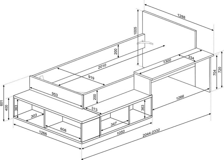Produktbild Vente-unique Rigali (90 x 200 cm)