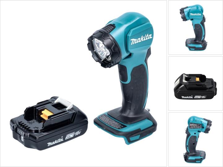 1x lampada portatile Makita DEADML 815 LED, 1x batteria Makita BL 1820 B 18 V 2.0 Ah, senza caricabatterie