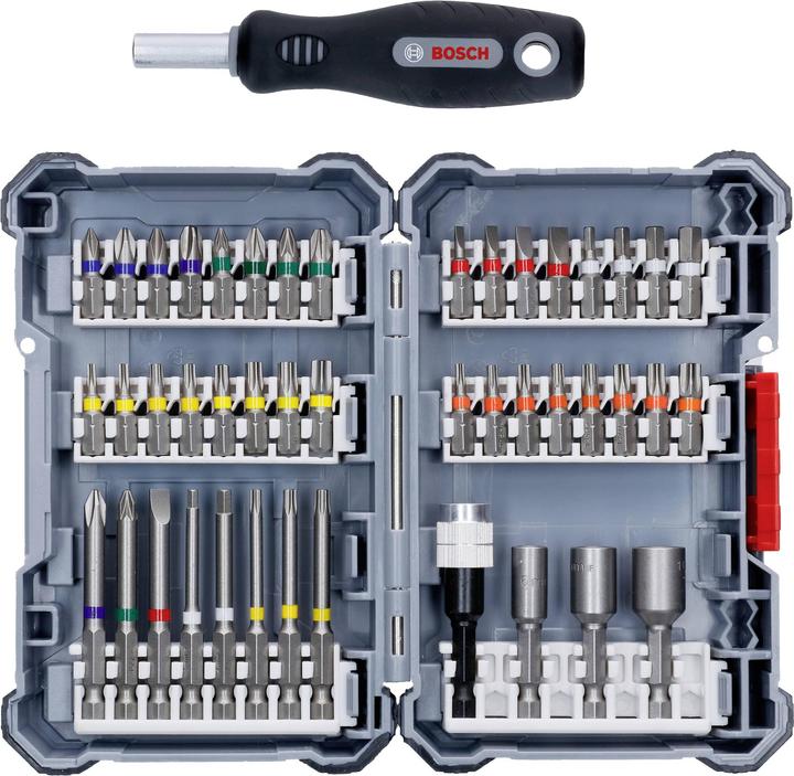 Actual product image Bosch Professional Zubehör Screwdriver bit set, 45 pieces (Hexagonal, Cross Phillips PH, Cross Pozidriv PZ, Hexagon socket TX)