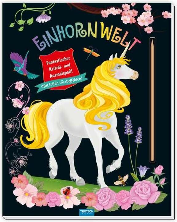 Kratzbuch Einhornwelt Kritzel- und Ausmalspass (German, Trötsch Publishing House, 2022)