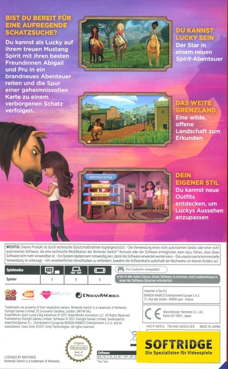 Produktbild Bandai Namco Spirit Luckys grosses Abenteuer (Switch, Multilingual)