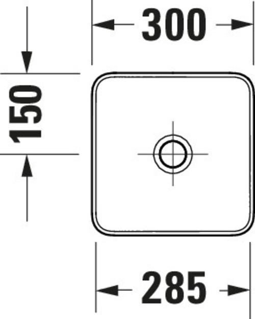 Immagine prodotto Duravit Lavabo da appoggio Sivida, angolare, 300x300 mm, senza foro per rubinetto, senza sfioratore (300 mm, 300 mm)