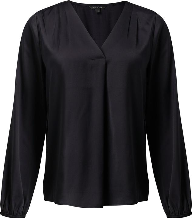Produktbild Comma Bluse Satinbluse mit V-Ausschnitt (36)