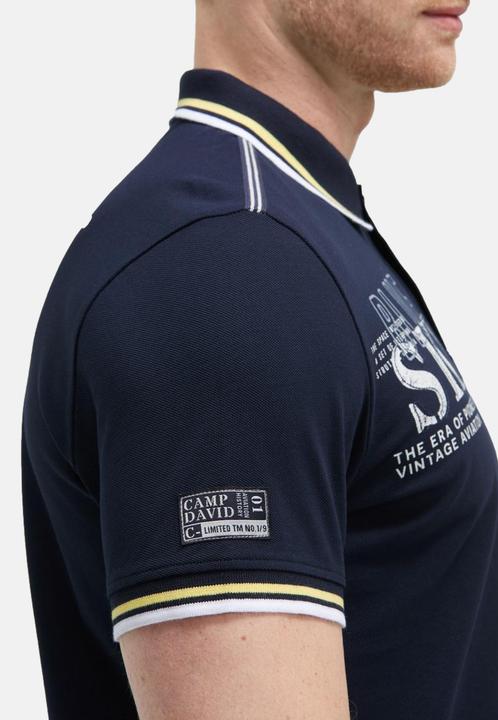 Actual product image Camp David Poloshirt Airplane Tour I Kurzarmshirt mit Polokragen (M)
