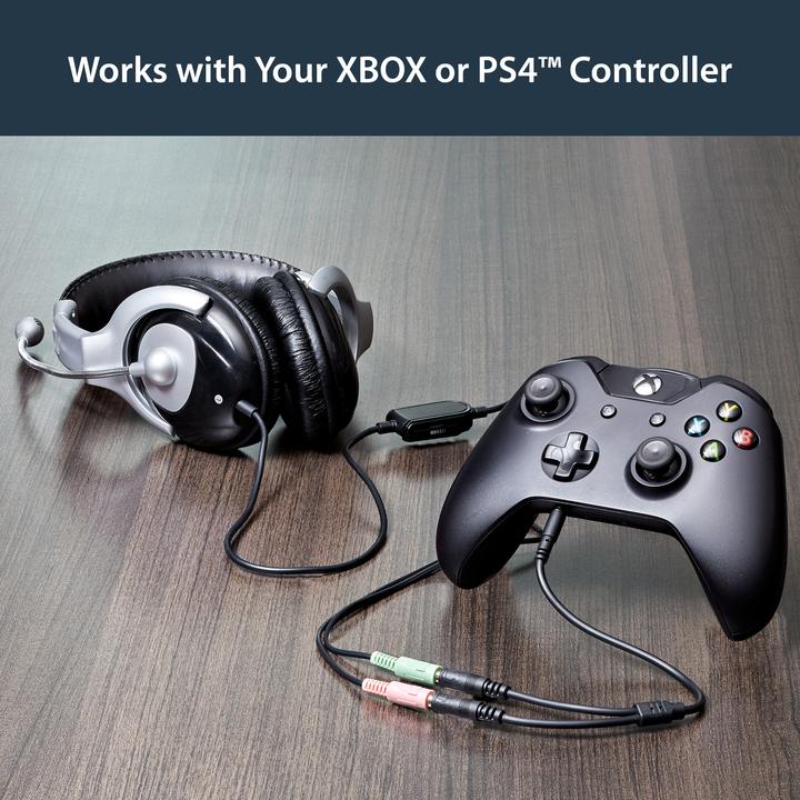 Produktbild StarTech 3,5mm Klinke Audio Y-Kabel - 4 pol. auf 3 pol. Headset Splitter (0.20 m)