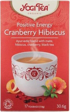 Actual product image Yogi Tea Positive Energy Cranberry Tea - Hibiscus (Positive Energy Cranberry Hibiscus) Organic (17 x 1.8 g) (30.60 g)