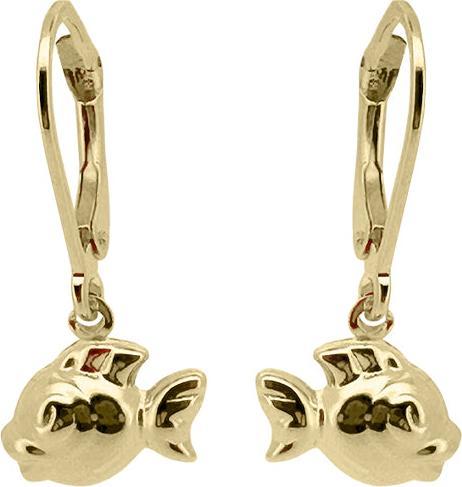 Produktbild JGZ Baby Kinder Gelbgold Ohrring mit Fisch, 9/375 Karat (9 Karat Gold 375)