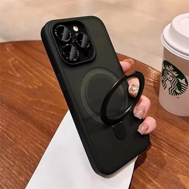 Image du produit RPD Apple iPhone 16 Pro Max - MagSafe Stand Etui mit Kameraschutz, schwarz, Matt (Apple iPhone 16 Pro Max)