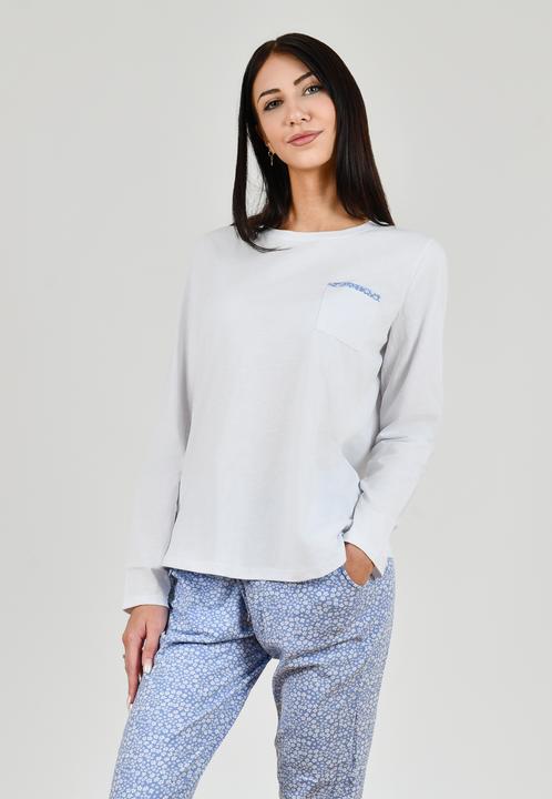 Image du produit Maxte Klassisches langärmeliges Pyjama-Set aus Baumwolle (XL)
