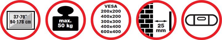 Actual product image Reflecta PLANO Flat 70-6040 (Wall, 50 kg, 37" - 70")