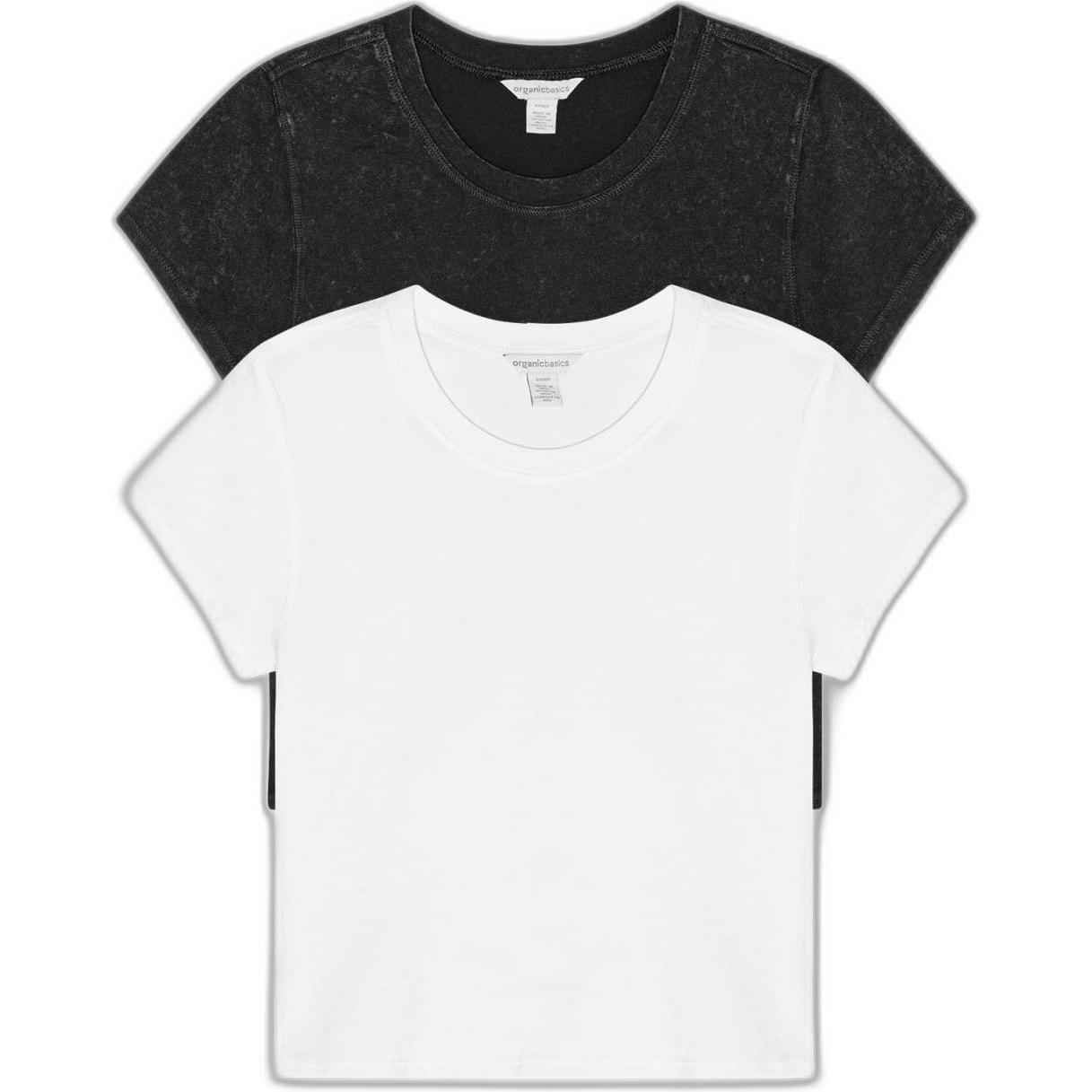 Organic, Damen, Shirt, t-shirts core baby (x2), Schwarz, (XS)