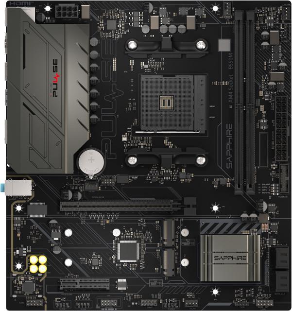 Sapphire Pulse B550M AMD,AM4,DDR4 (AM4, AMD B550, ATX flessibile, Micro-ITX)