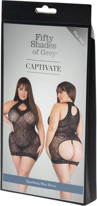 Actual product image Fifty Shades of Grey Captivate Plus Size Mini Dress One Size Curve - Black (XXL, 3XL)