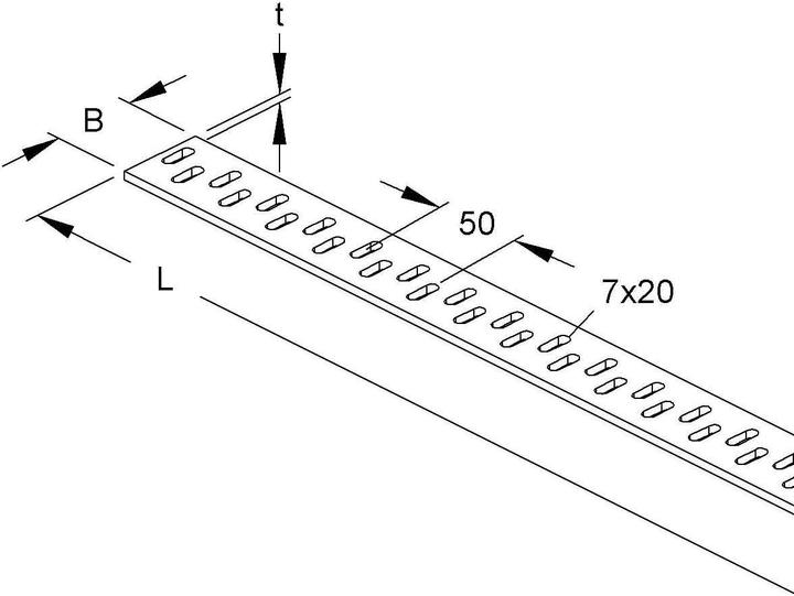 Actual product image Niedax NIE SPM 50X5/3 F rung, 30x3000 mm, t=5.0 mm hot-dip galvanised