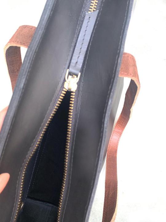 Immagine prodotto Only-Bags.Store Borsa in pelle nera, borsetta, grande borsa a tracolla da lavoro, borsa a mano, borsa per laptop.
