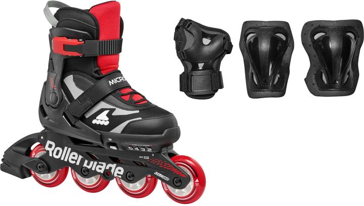 Produktbild Rollerblade Inline-Skates Microblade Combo Schwarz/Rot, 28-32 (28, 29, 30, 31, 32)
