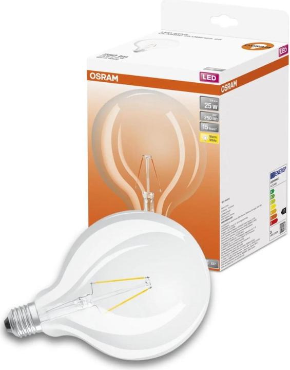 Produktbild Osram Led Retrofit Classic Globe (E27, 2 W, 250 lm, 1 x, F)