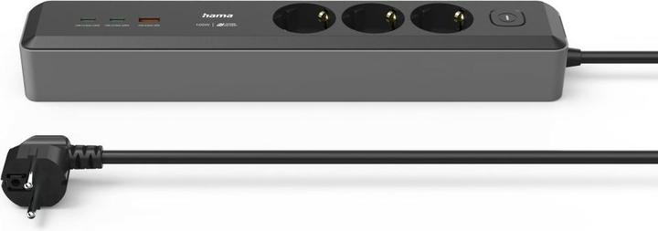Produktbild Hama Steckdosenleiste 3-fach USB-C/A 100W PD 1,4m (3 x, CEE 7/3, 1.40 m)