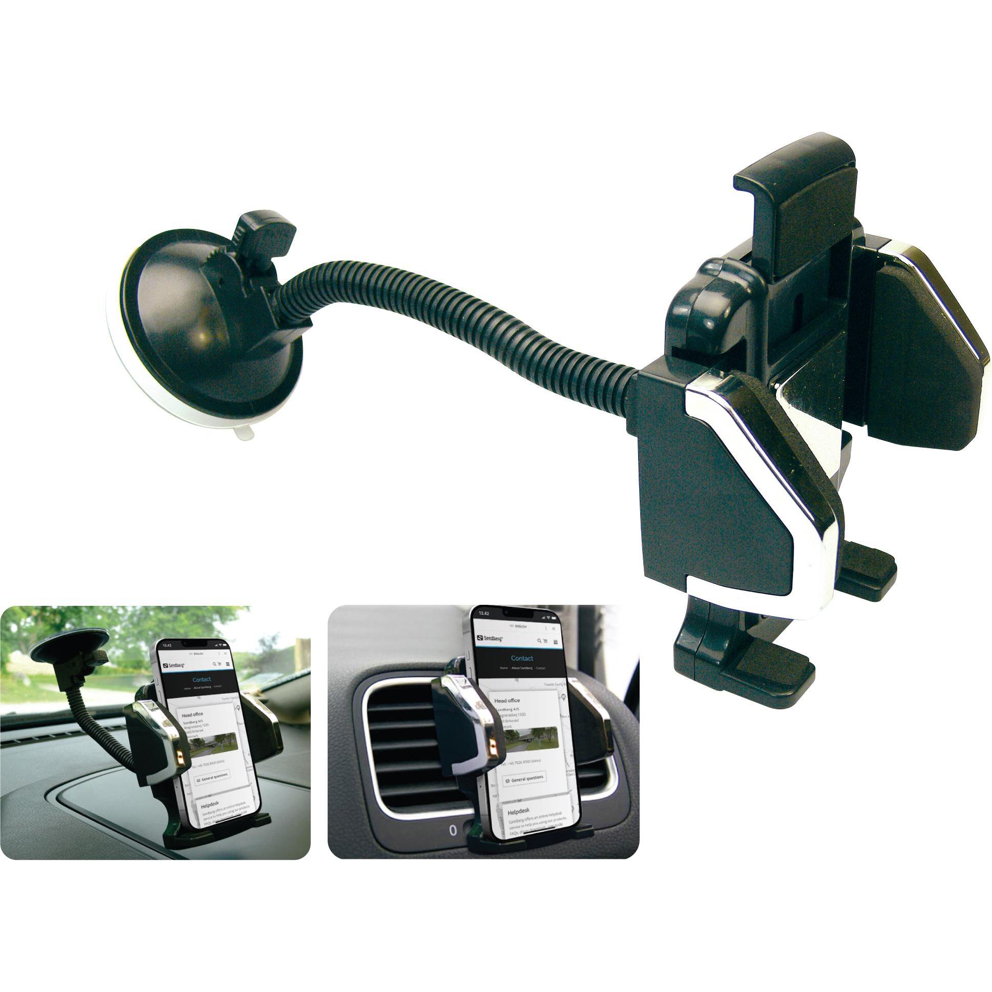 Sandberg Car Holder, Smartphone Halterung, Schwarz