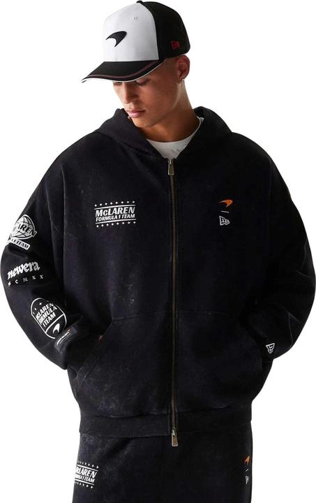 Produktbild New Era McLaren Racing Kapuzen-Sweatshirt mit vollem Reissverschluss Graphic (XS)