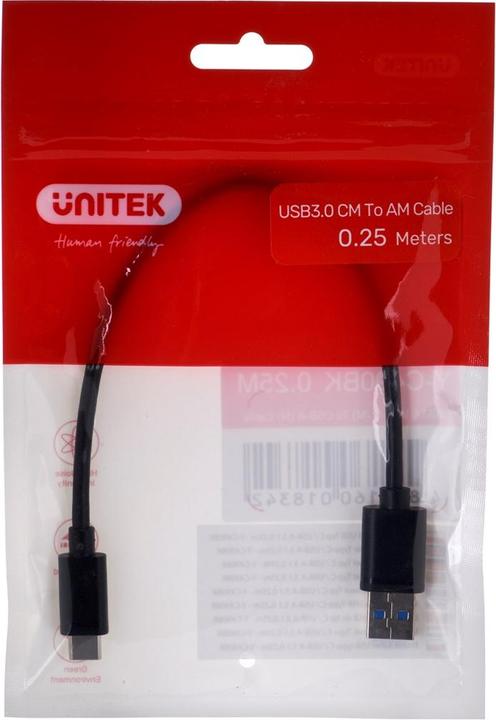 Unitek USB A – USB C (0.25 m, USB 3.0)