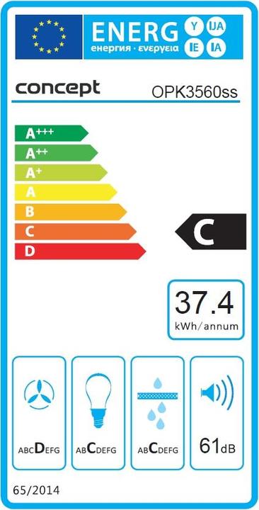 Energy Label Concept OPK3560SS (Wall hood)