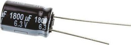 Actual product image Panasonic Elektrolytkondensator, radial, 470uF, 117.5uA, 25V, 1.1A