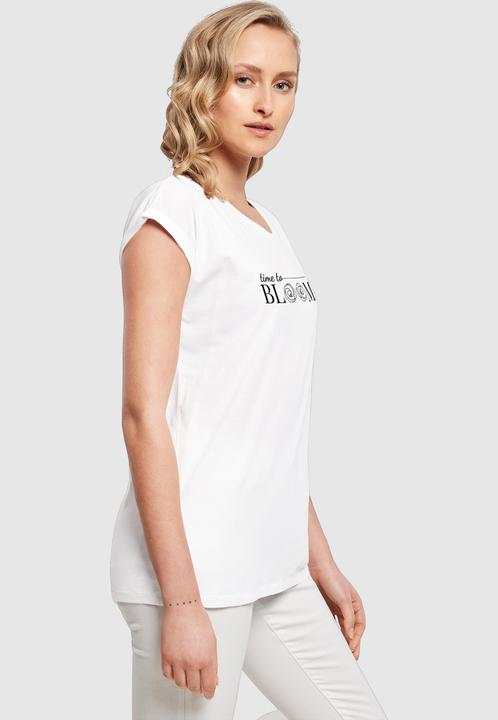 Produktbild Merchcode Ladies Time to bloom - Extended Shoulder Tee - 118693 (M)