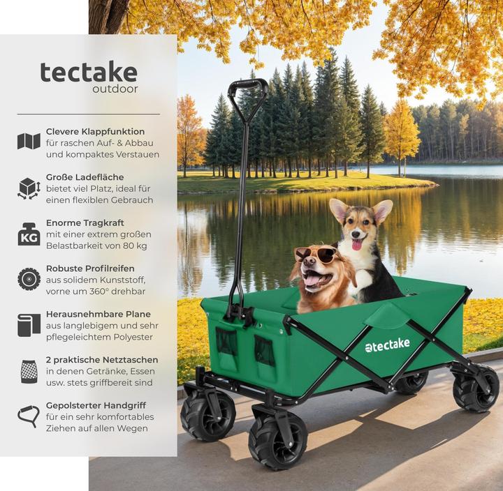 Produktbild tectake Faltbarer Bollerwagen