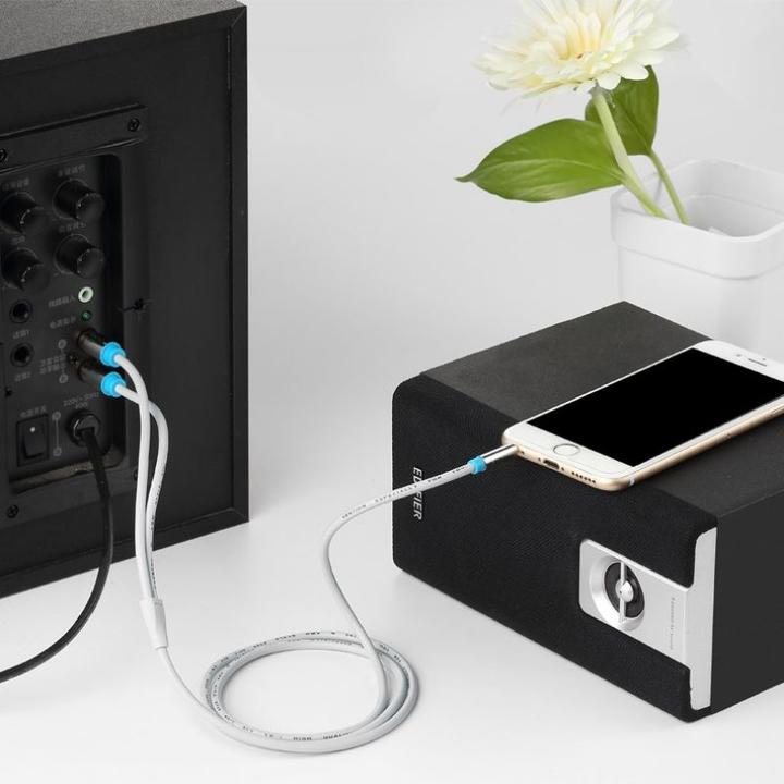 Image du produit Vention Câble audio 3.5mm mâle vers 2x RCA mâle 3m BCFBI Black (3 m, Câble AUX, Câbles Cinch)