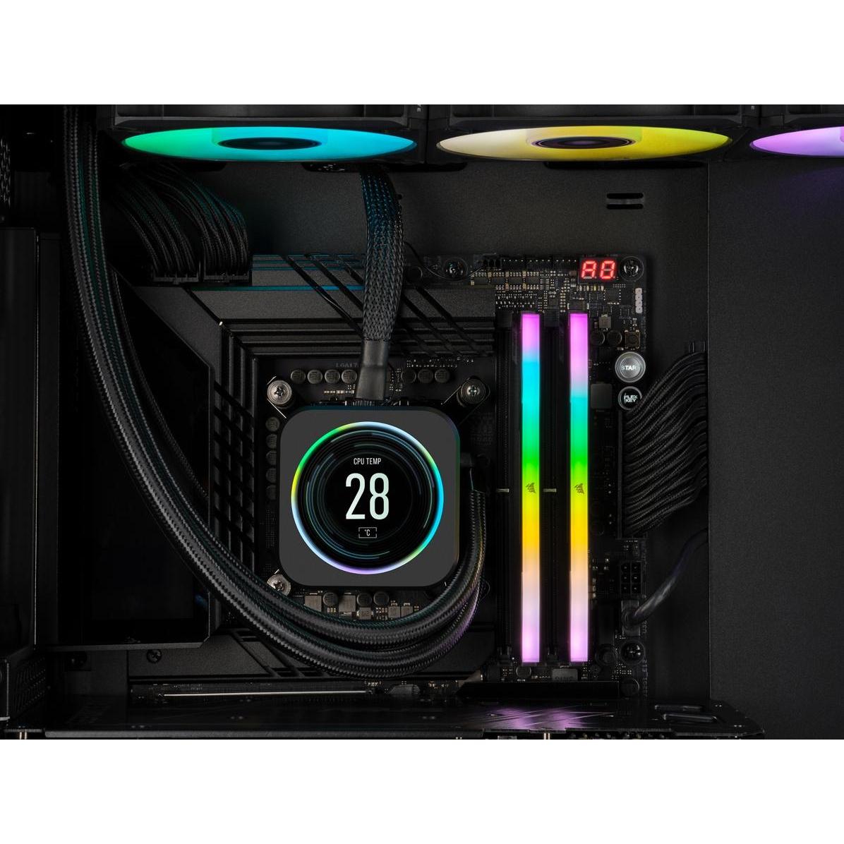 Thumbnail - Corsair Vengeance RGB (2 x 16GB, 6000 MHz, DDR5-RAM, DIMM), RAM, Schwarz