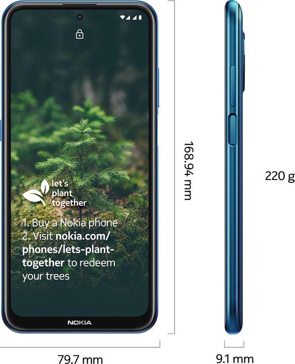 Actual product image Nokia X20 (6GB) (128 GB, nordic blue, 6.67", Hybrid Dual SIM, 5G)
